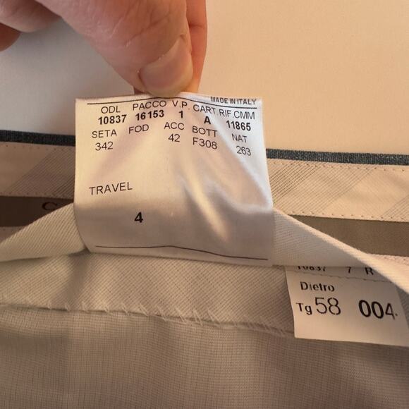 NWT Canali Men’s Unhemmed Travel Dress Pants Size 40 Wool/Silk/Linen Blend Teal - Picture 4 of 10